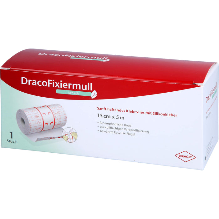 Draco Fixiermull sensitiv 15 cm x 5 m, 1 pc pansement