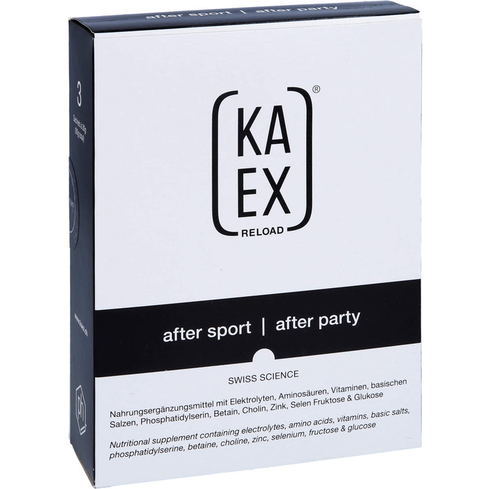 KAEX Reload After Sport Lösung Begleiter in der Regenerationsphase nach Sport, 3 pc Sachets