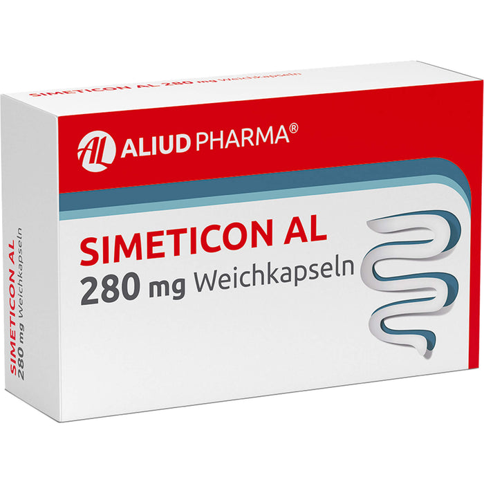 Simeticon AL 280 mg Weichkapseln bei Blähungen, 32 pcs. Capsules