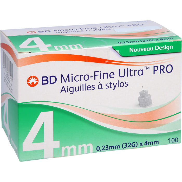 BD MICRO-FINE ULTRA PRO Pen-Nadeln 4mm 32G 0,23mm, 100 St KAN