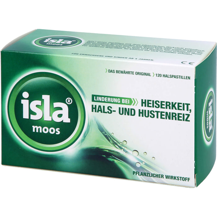 Isla Moos Halspastillen bei Heiserkeit, Hals- und Hustenreiz, 120 pcs. Pastilles