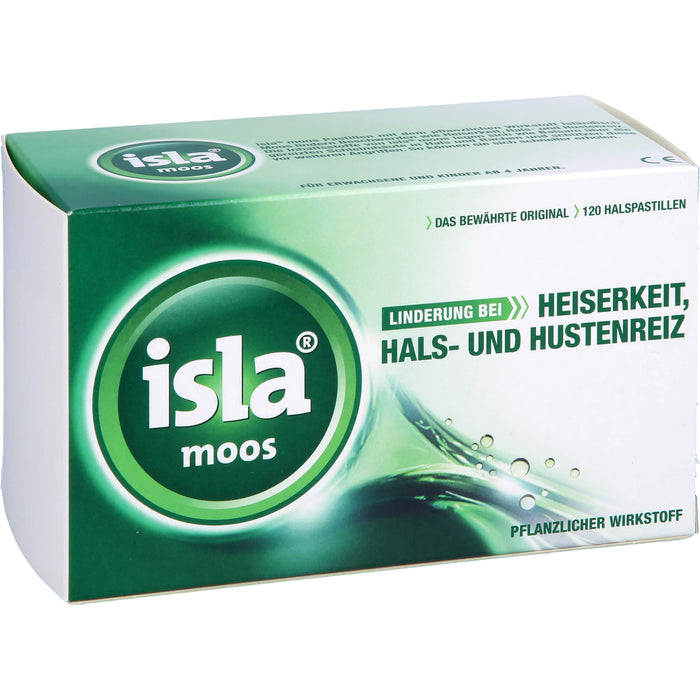 Isla Moos Halspastillen bei Heiserkeit, Hals- und Hustenreiz, 120 pcs. Pastilles