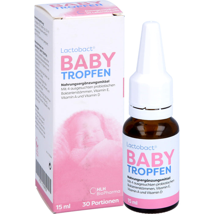 Lactobact Baby Tropfen aktive Bakterien für die Darmflora ab dem Tag der Geburt, 15 ml Solution