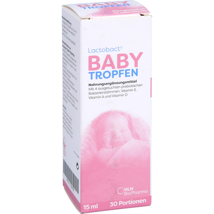Lactobact Baby Tropfen aktive Bakterien für die Darmflora ab dem Tag der Geburt, 15 ml Solution