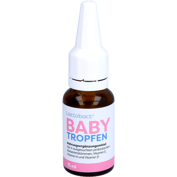 Lactobact Baby Tropfen aktive Bakterien für die Darmflora ab dem Tag der Geburt, 15 ml Solution