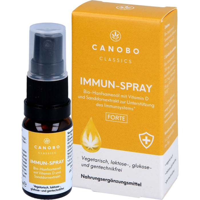 Canobo Bio-Hanfsamenöl Immun-Spray Vitamin D, 10 ml Spray