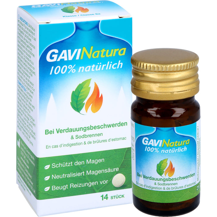 GAVINatura Lutschtabletten bei Verdauungsbeschwerden & Sodbrennen, 14 pc Tablettes
