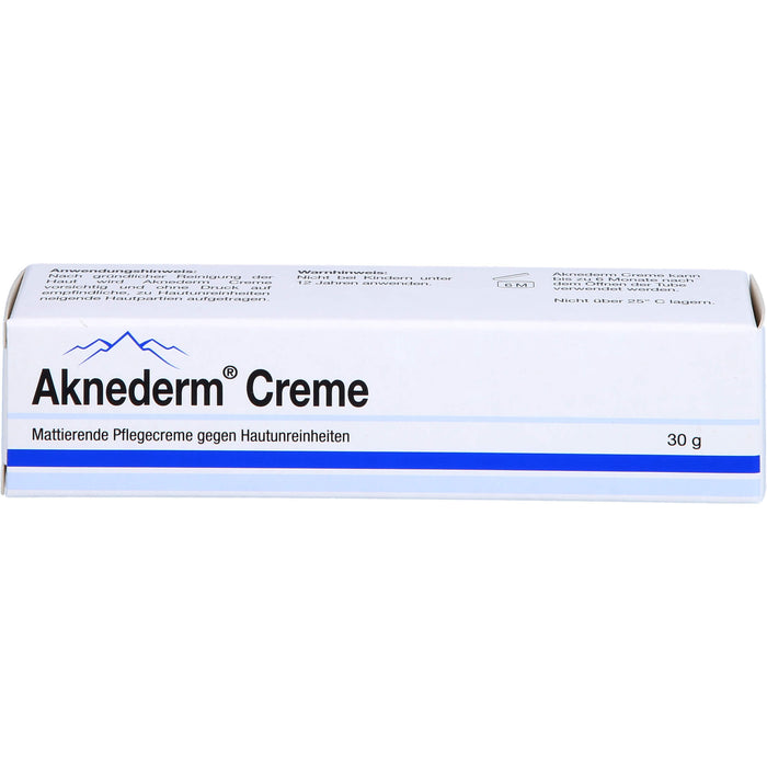 Aknederm mattierende Pflegecreme gegen Hautunreinheiten, 30 g Creme