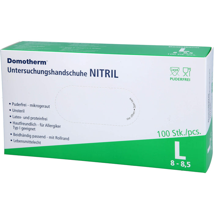 Domotherm Untersuchungshandschuhe Nitril L, 100 pc Gants