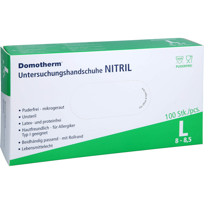 Domotherm Untersuchungshandschuhe Nitril L, 100 pc Gants