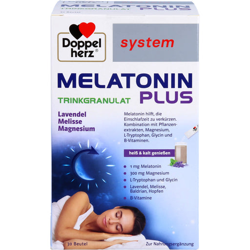 Doppelherz system Melatonin Plus Trinkgranulat zur Verkürzung der Einschlafzeit, 30 St. Beutel