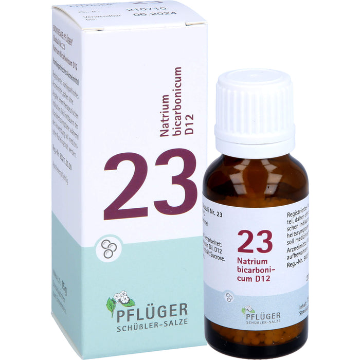 Pflüger Biochemie Nr.23 Natrium bicarbonicum D12 Globuli, 15 g Globuli