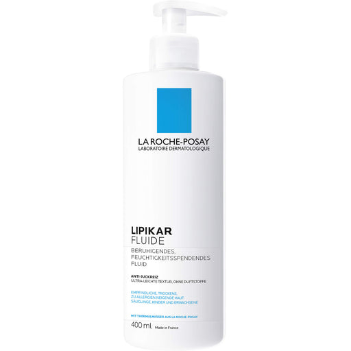 La Roche-Posay Lipikar Fluide hautberuhigendes, feuchtigkeitsspendendes Körperfluid für empfindliche, trockene Haut, 400 ml Lösung