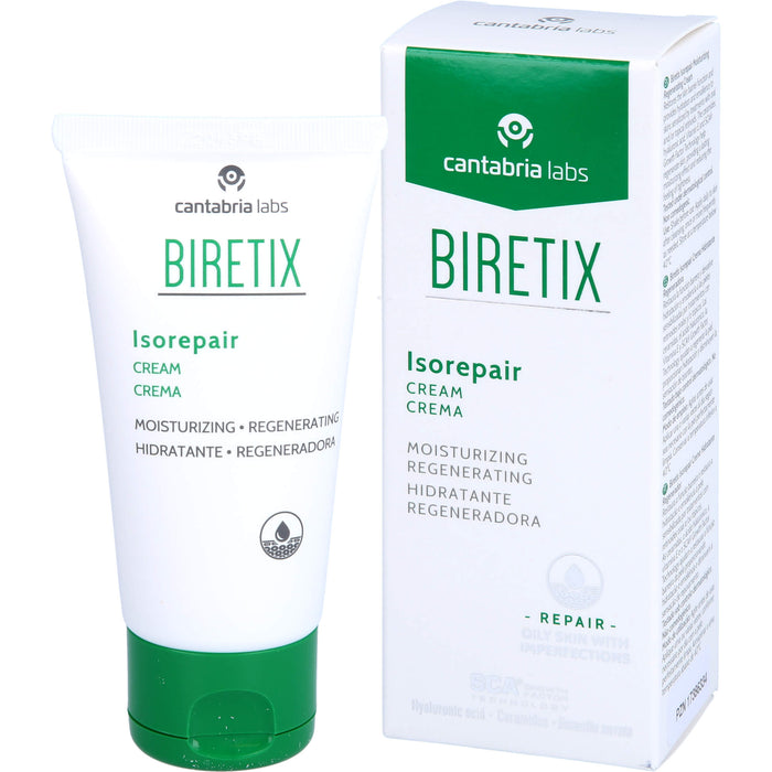 BIRETIX Isorepair Creme begleitende Pflege bei Isotretinoinbehandlung, 50 ml Cream