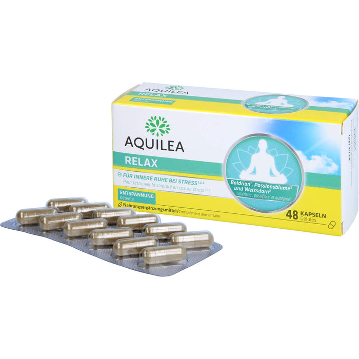 AQUILEA Relax Kapseln für innere Ruhe bei Stress, 48 pc Capsules