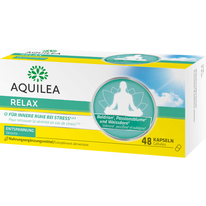 AQUILEA Relax Kapseln für innere Ruhe bei Stress, 48 pcs. Capsules