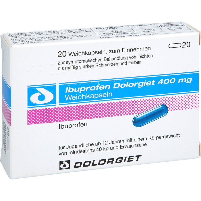 Ibuprofen Dolorgiet 400 mg Weichkapseln, 20 pc Capsules