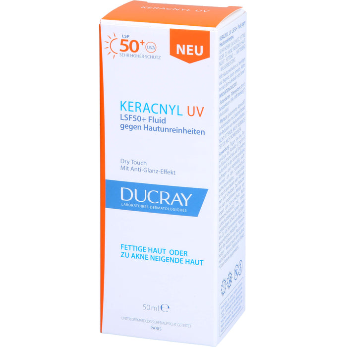 DUCRAY KERACNYL UV LSF 50+ Fluid gegen Hautunreinheiten, 50 ml Crème