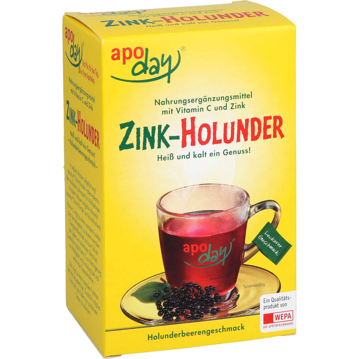 apoday Zink-Holunder + Vitamin C Pulver, 10 St. Beutel