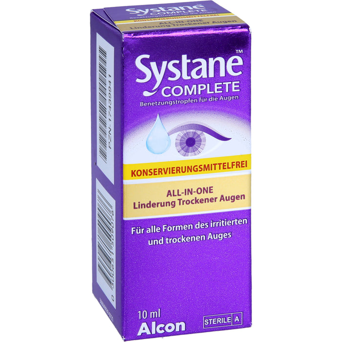 Systane Complete Benetzungstropfen für die Augen ohne Konservierungsmittel für trockene Augen, 10 ml Solution
