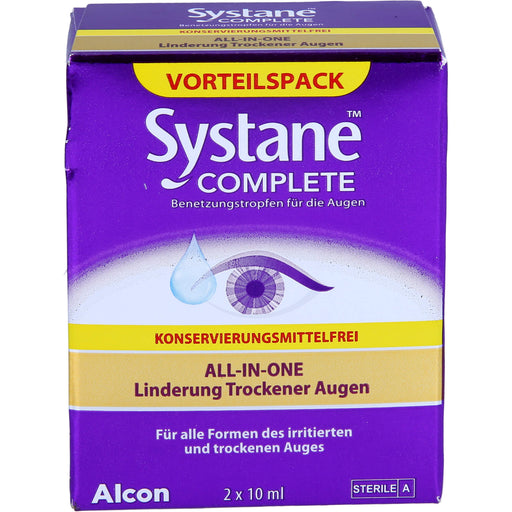 Systane Complete Benetzungstropfen für die Augen ohne Konservierungsmittel für trockene Augen, 20 ml Lösung