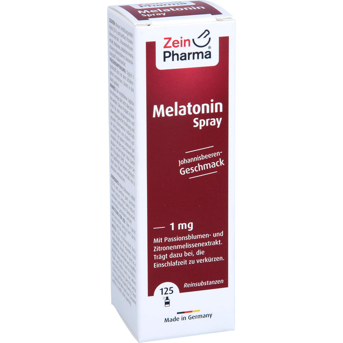 ZeinPharma Melatonin 1 mg Spray mit Johannisbeeren-Geschmack, 25 ml Solution