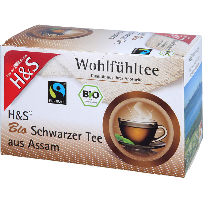 H&S Bio Schwarzer Tee aus Assam, 20 St. Filterbeutel
