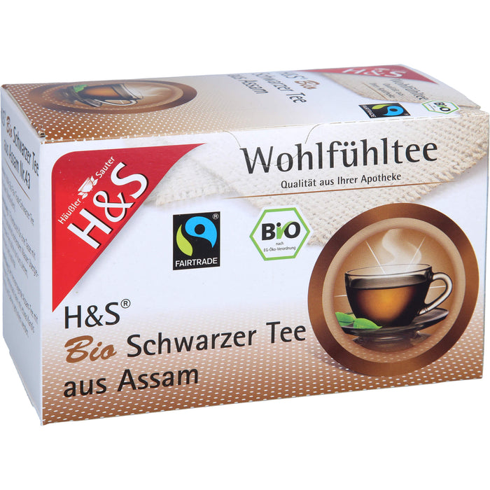 H&S Bio Schwarzer Tee aus Assam, 20 St. Filterbeutel