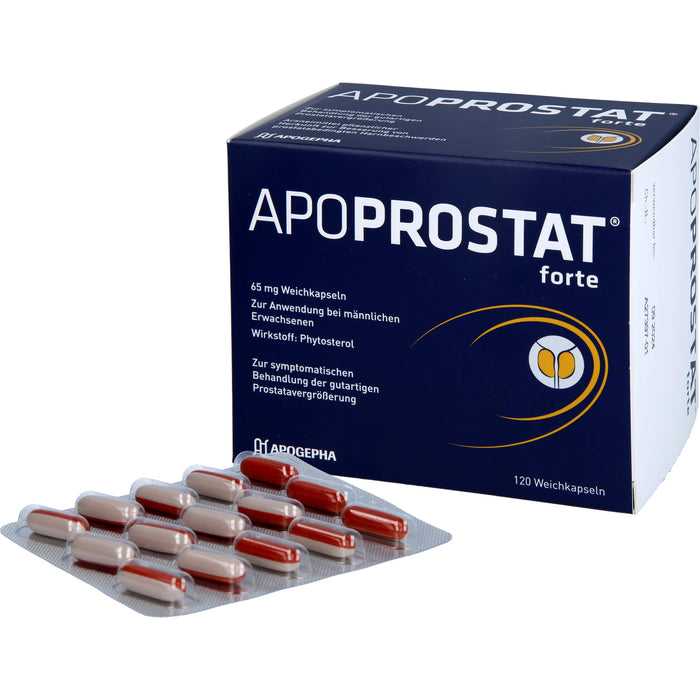APOPROSTAT forte 65 mg Weichkapseln bei gutartigen Prostatavergrößerung, 120 pc Capsules