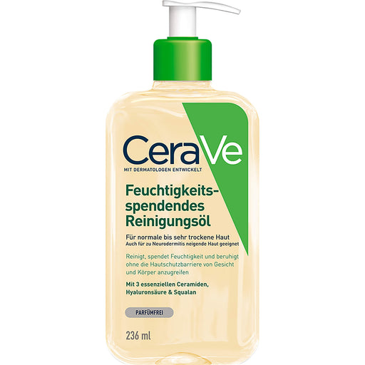 CeraVe feuchtigkeitsspendendes Reinigungsöl für normale bis sehr trockene Haut, 236 ml Öl