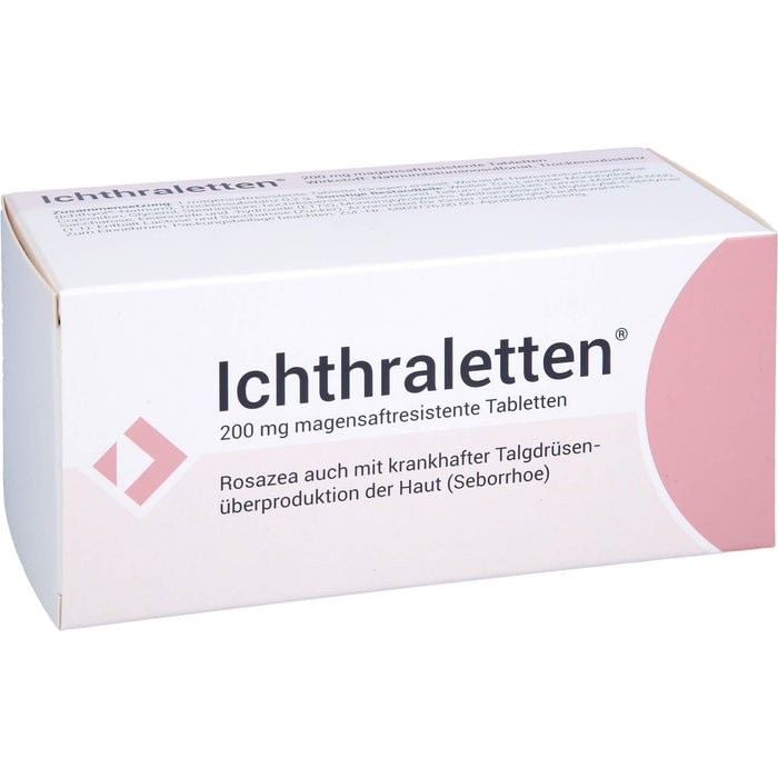 Ichthraletten 200 mg Tabletten bei Rosazea, 168 pcs. Tablets