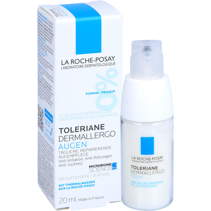 La Roche-Posay Toleriane Dermallergo Augen feuchtigkeitsspendende und beruhigende Augencreme, 20 ml Creme