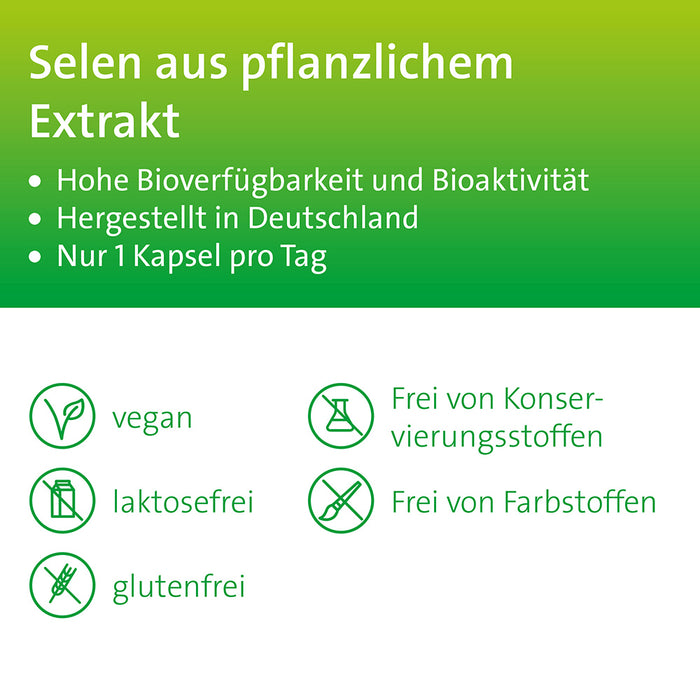 Selen Hevert pflanzlich 200 µg Kapseln, 60 St. Kapseln