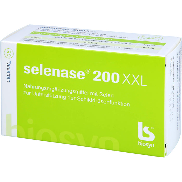 Selenase 200 XXL Tabletten zur Unterstützung der Schilddrüsenfunktion, 90 pcs. Tablets