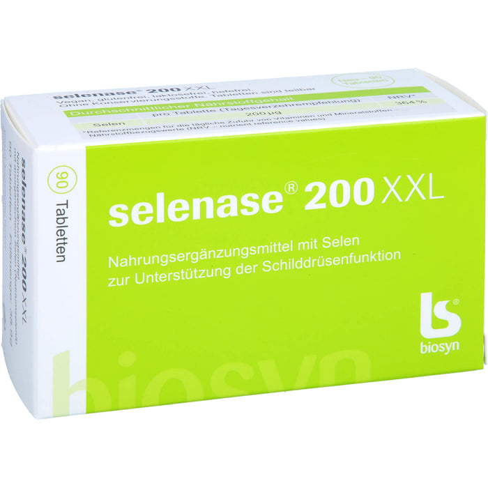 Selenase 200 XXL Tabletten zur Unterstützung der Schilddrüsenfunktion, 90 pcs. Tablets