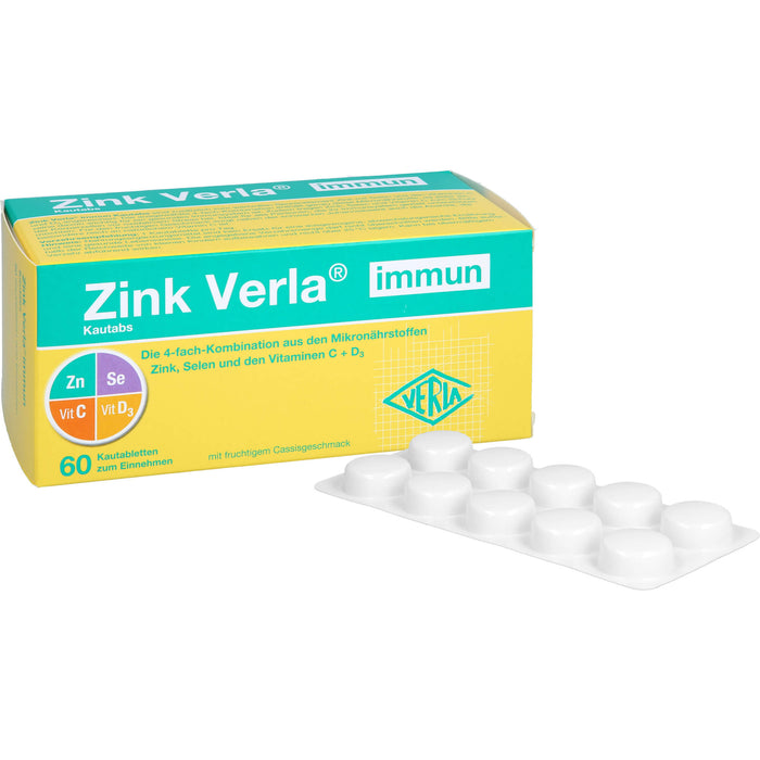 VERLA Zink immun Kautabletten, 60 pc Tablettes
