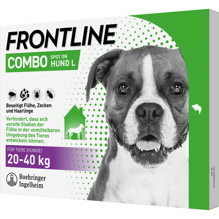 FRONTLINE COMBO Lösung Spot on gegen Flöhe und Zecken Hund L 20-40 kg, 3 pcs. Single-dose pipettes