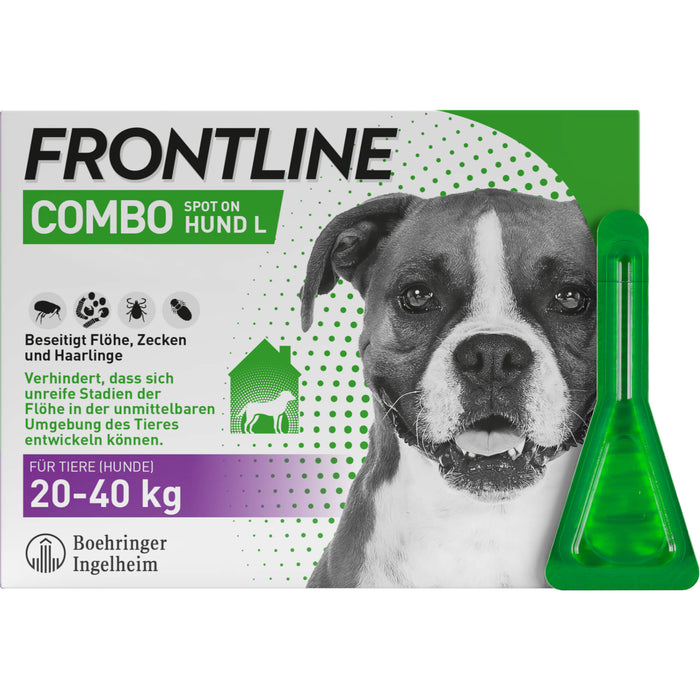 FRONTLINE COMBO Lösung Spot on gegen Flöhe und Zecken Hund L 20-40 kg, 3 pcs. Single-dose pipettes
