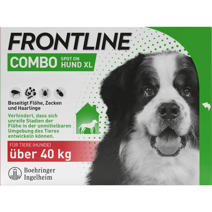 FRONTLINE COMBO Spot on gegen Flöhe und Zecken Hund XL über 40 kg, 3 St. Ampullen