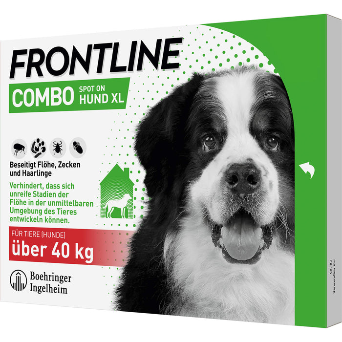 FRONTLINE COMBO Spot on gegen Flöhe und Zecken Hund XL über 40 kg, 3 pc Ampoules