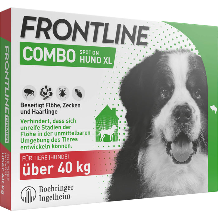 FRONTLINE COMBO Spot on gegen Flöhe und Zecken Hund XL über 40 kg, 3 pc Ampoules