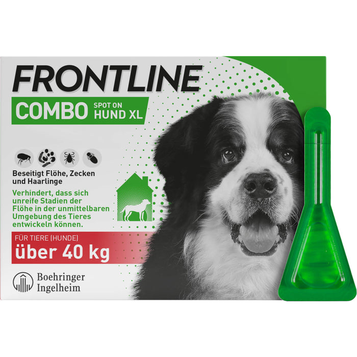 FRONTLINE COMBO Spot on gegen Flöhe und Zecken Hund XL über 40 kg, 3 pc Ampoules