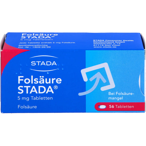STADA Folsäure 5 mg Tabletten bei Folsäuremangel, 56 St. Tabletten