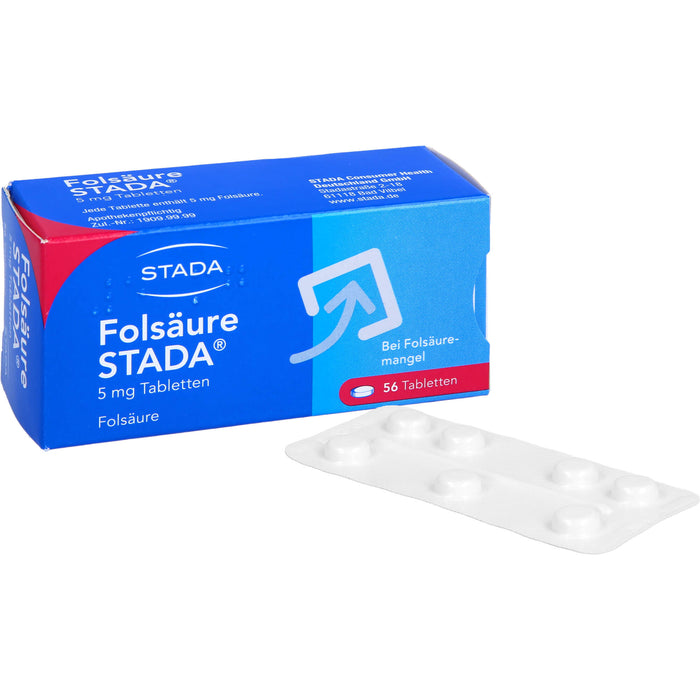 STADA Folsäure 5 mg Tabletten bei Folsäuremangel, 56 St. Tabletten