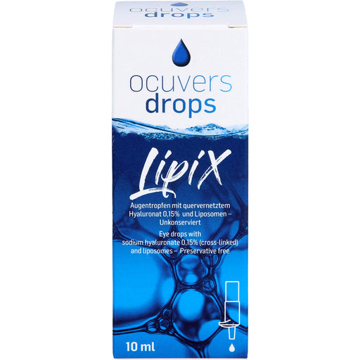 Ocuvers drops LipiX Augentropfen für empfindliche, trockene, dehydrierte und müde Augen, 10 ml Tropfen