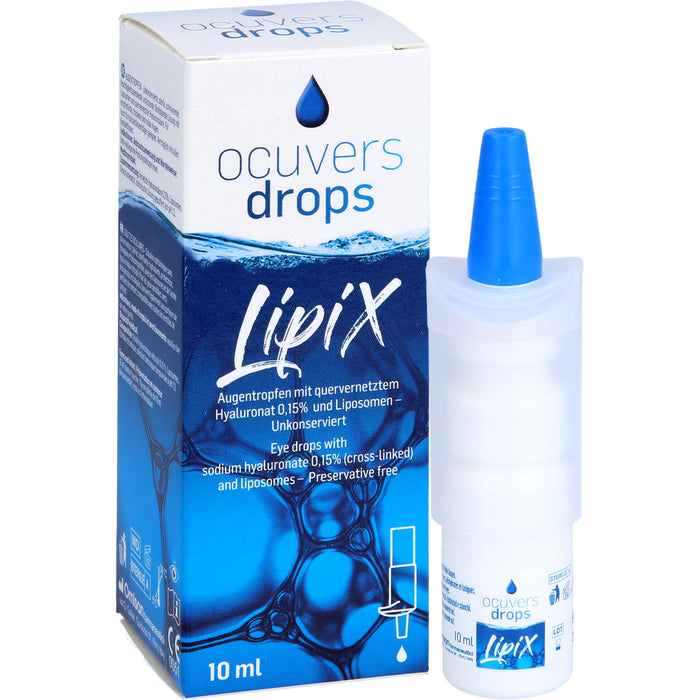 Ocuvers drops LipiX Augentropfen für empfindliche, trockene, dehydrierte und müde Augen, 10 ml 