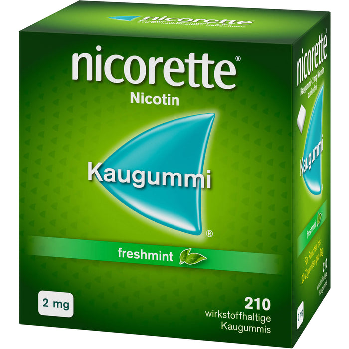 Nicorette 2 mg freshmint Kaugummi, 210 pcs. Chewing gum