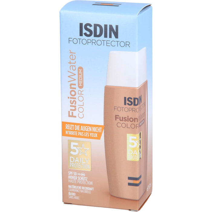 ISDIN Fusion Water Magic Medium LSF 50 getönter Sonnenschutz für das Gesicht, 50 ml Cream