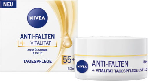 NIVEA anti-Falten + Vitalität Tagespflege 55+, 50 ml Creme