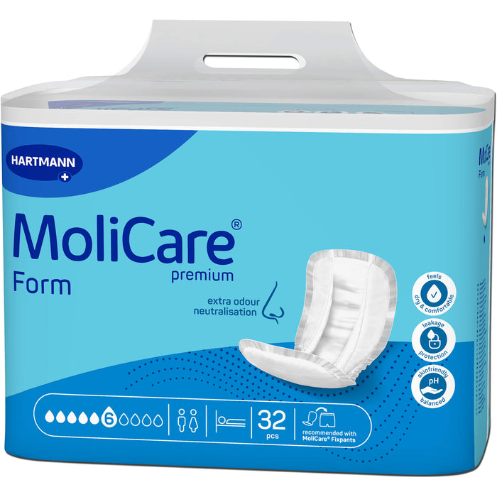 MoliCare Premium Form 6 Tropfen Inkontinenzeinlagen, 32 pc Dépôts